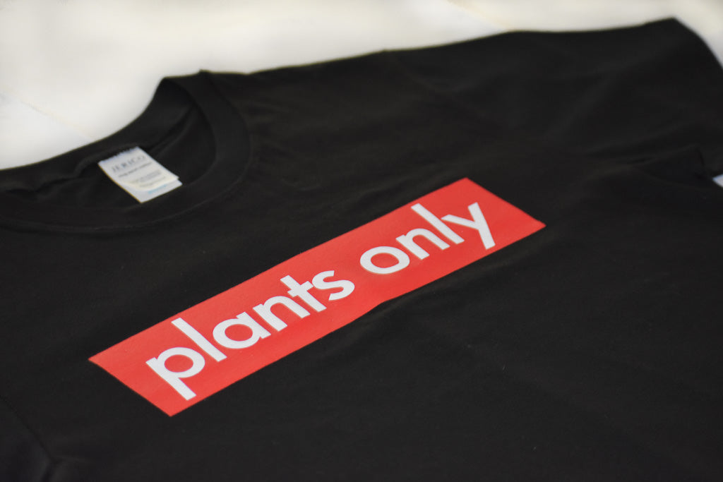 "plants only" Black Shirt