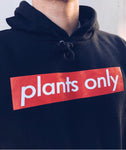 "plants only" Black Pullover