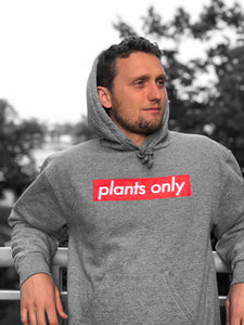 "plants only" Grey Pullover