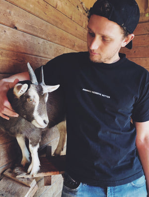 Animals Deserve Better - Black - T-Shirt