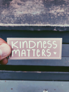 "Kindness Matters" - Plum Sticker